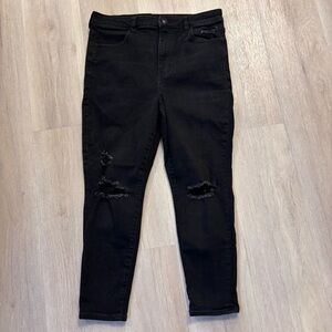 American Eagle crop skinny jeans black